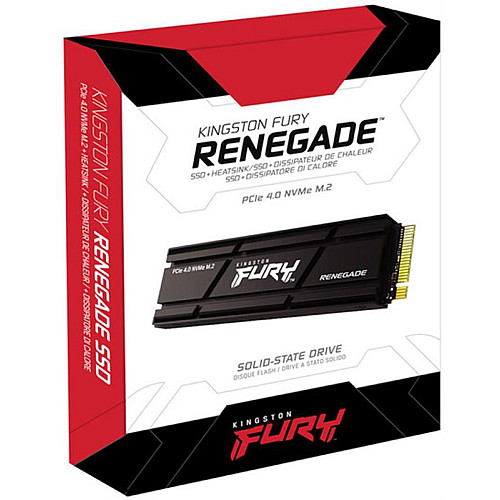 Накопитель SSD 500GB Kingston Fury Renegade with Heatsink M.2 2280 PCIe 4.0 x4 NVMe 3D TLC (SFYRSK/500G)