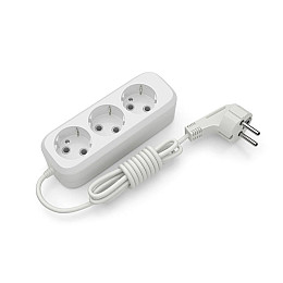 Удлинювач блочний (ABS) Electrum 3 розетки 5м з заземленням C-ES-1812