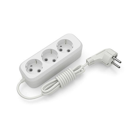Удлинювач блочний (ABS) Electrum 3 розетки 5м з заземленням C-ES-1812