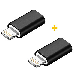 Адаптер XoKo AC-005 micro USB Lightning F/M 2шт Чорний (XK-AC005-BK2)