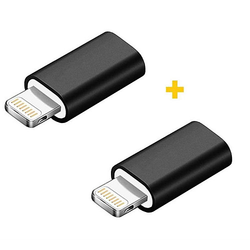 Адаптер XoKo AC-005 micro USB Lightning F/M 2шт Black (XK-AC005-BK2)
