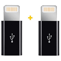 Адаптер XoKo AC-030 micro USB Lightning F/M 2шт Чорний (XK-AC030-BK2)