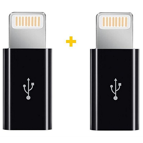 Адаптер XoKo AC-030 micro USB Lightning F/M 2шт Black (XK-AC030-BK2)