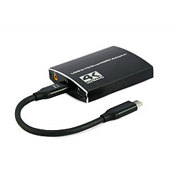 Адаптер Cablexpert USB Type-C 2xHDMI 3.5 мм M/F Чорний (A-CM-HDMIF2-01)