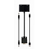 Адаптер Cablexpert VGA HDMI+VGA M/F 0.15 м Чорний (A-VGA-HDMI-02)