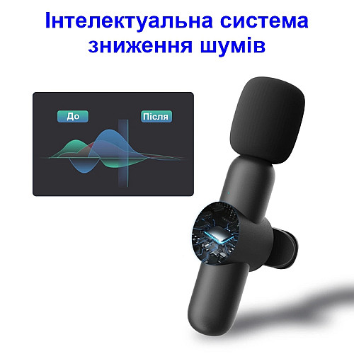 Бездротовий мікрофон для смартфона Savetek GS-M28 USB Type-C 10 м 5 год (100853)