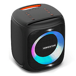 Портативна Bluetooth колонка Hopestar 100 Original Party з мікрофоном FM+AUX+MicroSD+USB 10000 mAh Чорна