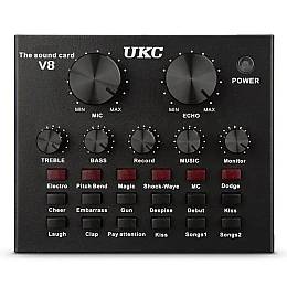 Звукова карта UKC V8 зовнішня з Bluetooth Black (3_01998)