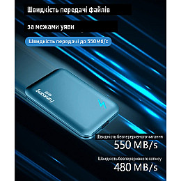 Портативный твердотельный накопитель XON Portable SSD X1 2TB USB 3.2 Gen2 Type-C Blue (XSSD2032CB)