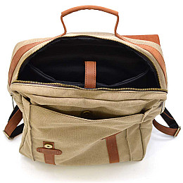 Сумка рюкзак для ноутбука з канвасу TARWA RBs-3420-3md рудий