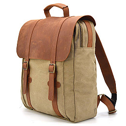 Сумка рюкзак для ноутбука з канвасу TARWA RBs-3420-3md рудий