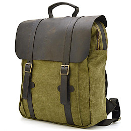 Сумка рюкзак для ноутбука з канвасу TARWA RCh-3420-3md хаки