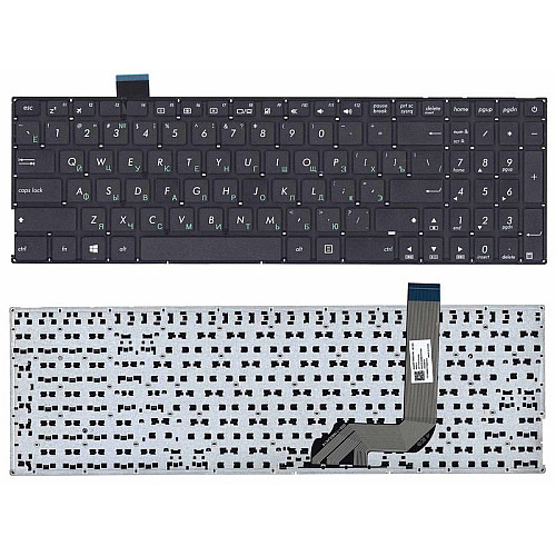 Клавиатура для ноутбука Asus VivoBook X542UQ PWR черная без рамки прямой Enter