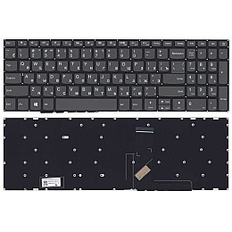 Клавиатура для ноутбука Lenovo IdeaPad 320-17IKB серая без рамки прямой Enter