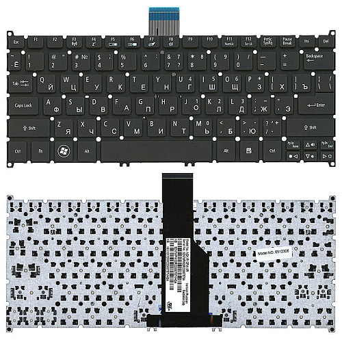 Клавіатура для ноутбука Acer Aspire S3 / Aspire One 725 756 AO725 AO756 Чорна без рамки RU