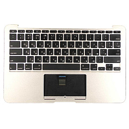 Клавіатура для ноутбука Hosowell Apple MacBook Air A1370 2010+ Silver з топ-панеллю RU горизонтальний Enter