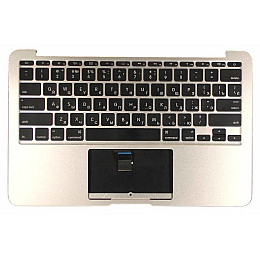 Клавіатура для ноутбука Hosowell Apple MacBook Air A1370 2011+ Silver з топ-панеллю RU горизонтальний Enter