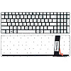 Клавиатура для ноутбука Asus N550 с подсветкой Light Silver No Frame RU