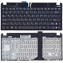 Клавіатура для ноутбука Asus Eee PC 1011 / 1015 / 1016 / 1018 / 1025 / X101 Чорна Чорна рамка RU