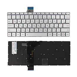 Клавіатура для ноутбука Xiaomi Air 12,5 ENG/RU з підсвіткою High Copy Сірий