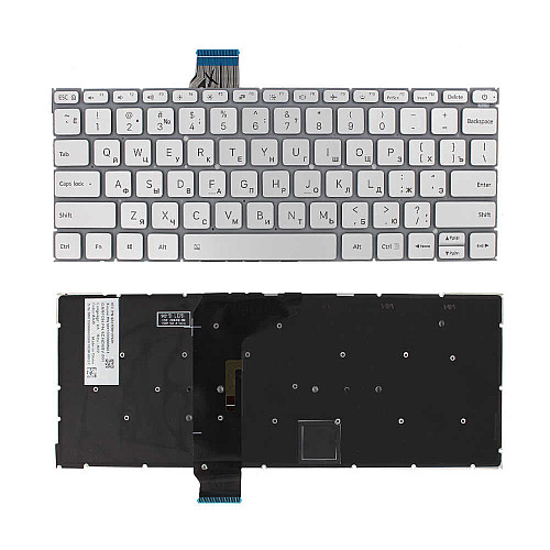 Клавиатура для ноутбука Xiaomi Air 12,5 ENG/RU с подсветкой High Copy Серый