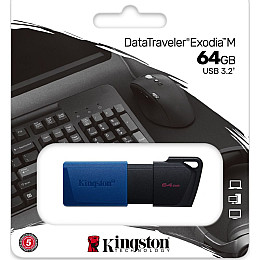 USB-накопитель Kingston DT Exodia M 64Gb USB Flash Drive 3.2 64 Гб Black / Blue