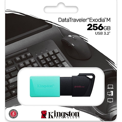 Флешка ЮСБ King DT Exodia M 256Gb USB Flash Drive 3.2 Black / Teal
