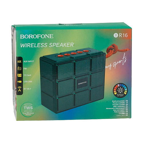 Портативна колонка Borofone BR16 Gage BT v5.1 1200mAh Темно-зелена