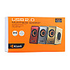 Колонки для ПК и ноутбука Kisonli T-007 Multimedia speaker 4 баса USB - 2.0 / AUX 3.5 mm 2x3W Grey