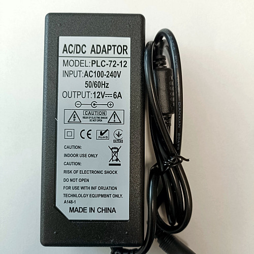 Блок питания для камер видеонаблюдения OEM PLC-72-12 12 В 6 А 72W (100221)
