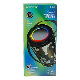 Портативна блютуз колонка Borofone BR13 TF 1200 mah Камуфляжний зелений