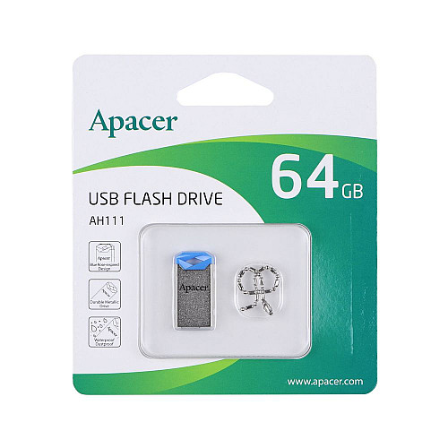 USB-накопитель Apacer AH111 64Gb USB Flash Drive 2.0 Silver / Blue