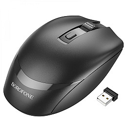 Бездротова оптична Мишка Borofone BG7 platinum 2.4G Bluetooth 4.0V 1000 - 1600 DPI Чорна