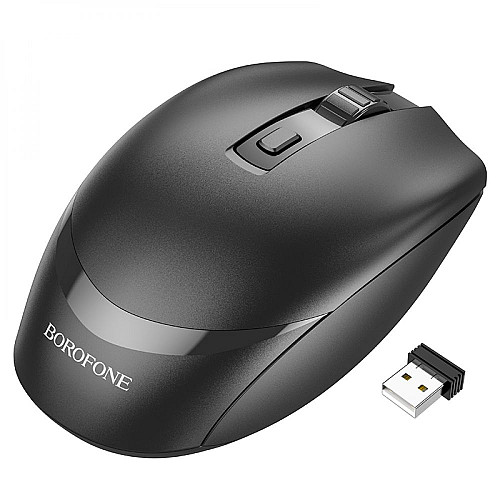 Бездротова оптична Мишка Borofone BG7 platinum 2.4G Bluetooth 4.0V 1000 - 1600 DPI Чорна