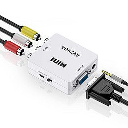 Аналоговий відео конвертер з AV на VGA роз'єм Addap AV2VGA-01 Full HD 1080P (0302)