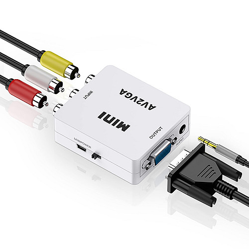 Аналоговый видео конвертер с AV на VGA разъем Addap AV2VGA-01 Full HD 1080P (0302)