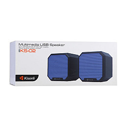 Колонки для компьютера Kisonli KS-02 AUX / USB Blue