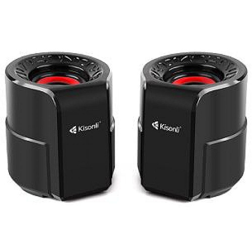 Колонки для компьютера Kisonli Technology Co A-909 AUX / Jack 3,5 mm Black