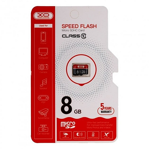 Карта памяти XO microSDHC 8Gb class 10