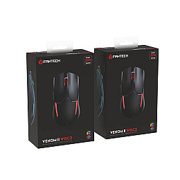 Игровая беспроводная блютуз USB мышка Fantech WGC2 Venom II RGB 2000 DPI 125Hz Black