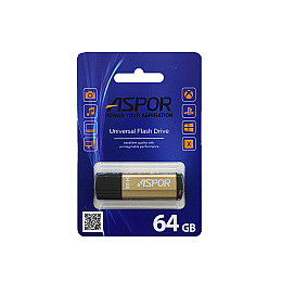 USB Flash Aspor AR121 64GB- золотой