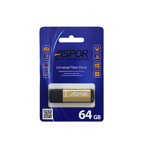 USB Flash Aspor AR121 64GB- золотой