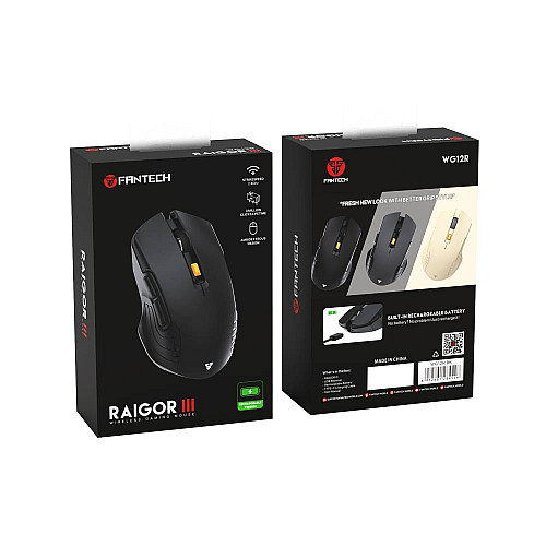 Беспроводная игровая компьютерная мышь Fantech WG12R Raigor III 800-2000DPI 2.4GHz Черный