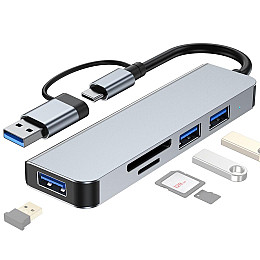 Док-станция Niye 5-в-1 с портом USB 3.0 Порты USB2.0 Устройство для чтения карт SD/TF Ultra
