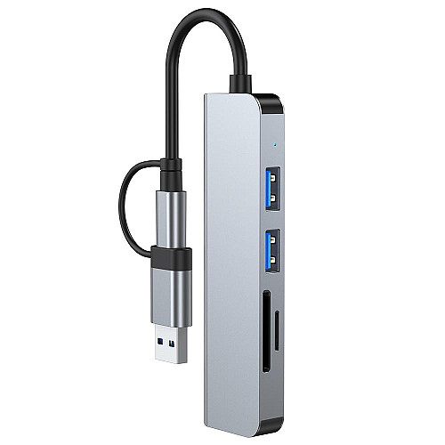 Док-станция Niye 5-в-1 с портом USB 3.0 Порты USB2.0 Устройство для чтения карт SD/TF Ultra