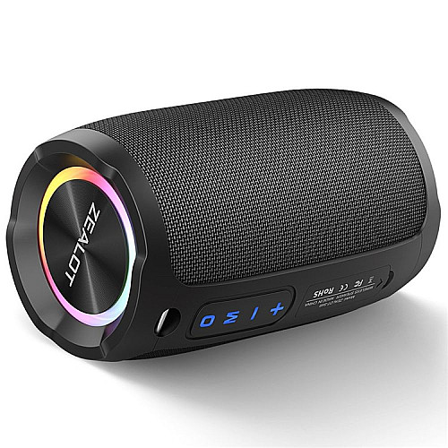 Портативная беспроводная колонка ZeaLot S49 IP67 Bluetooth V5.0 Black