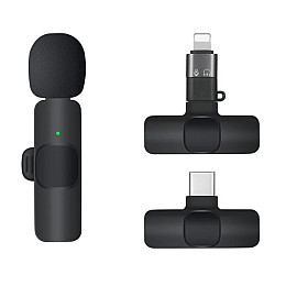 Бездротовий петличний мікрофон RIAS K8 Type-C Lightning Black (3_04141)