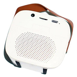 Портативна Bluetooth колонка RIAS K1 караоке + бездротовий мікрофон 5W White (3_04412)