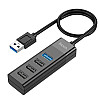 USB hub Hoco HB25 на 4 USB порта USB 3.0*1+USB 2.0*3 черный до 1Tb
