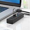 USB hub Hoco HB25 на 4 USB порта USB 3.0*1+USB 2.0*3 черный до 1Tb